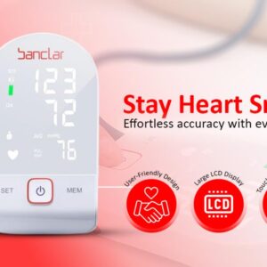 Upper Arm Blood Pressure Monitor - BANCLAR - Digital BP Machine with Adjustable Automatic Inflating BP Cuff - Blood Pressure Monitor for Home Use - sphygmomanometer - Blood Pressure - BPM