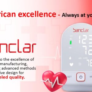 Upper Arm Blood Pressure Monitor - BANCLAR - Digital BP Machine with Adjustable Automatic Inflating BP Cuff - Blood Pressure Monitor for Home Use - sphygmomanometer - Blood Pressure - BPM