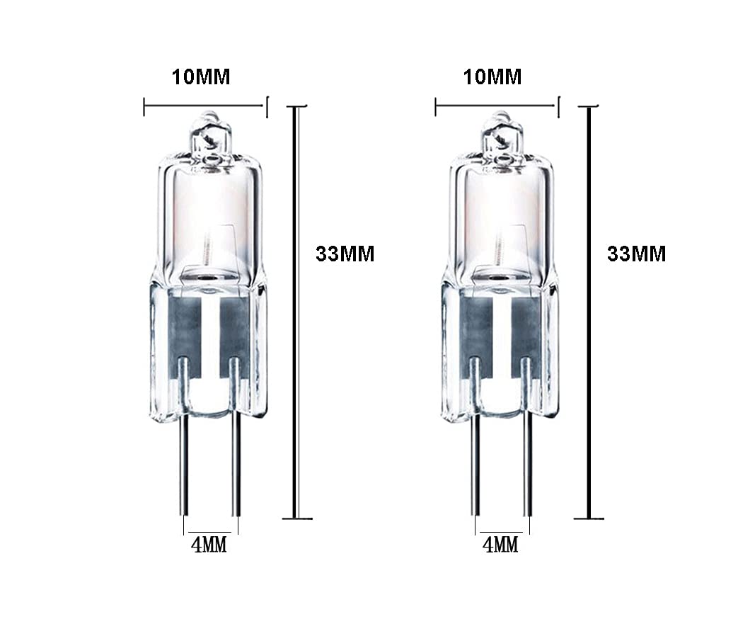 10x G4 24V 20W Light Bulb Replacement JC 2 Pin Base Halogen Kitchen Table Pendant Lamp 24 Volt 20W Warm White Landscape Desk Lighting