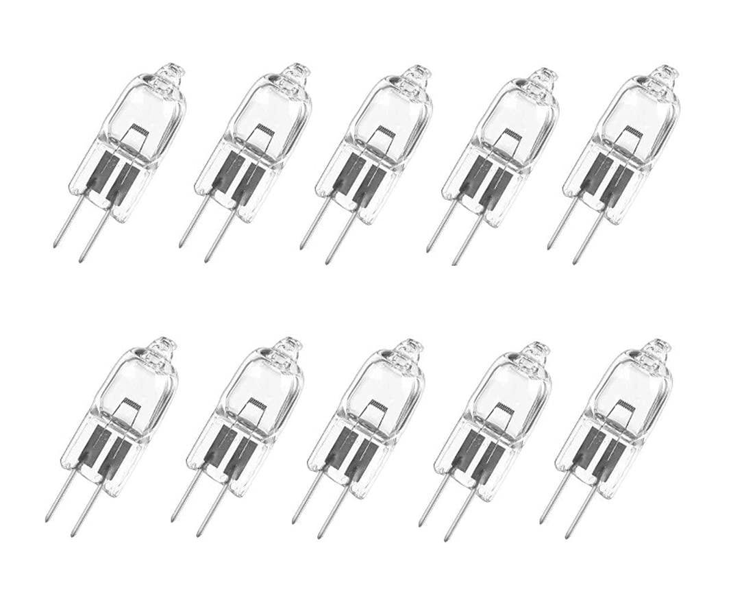 10x G4 6V 10W/20W Halogen Light Bulbs 6 Volt 10/20 Watt Dimmable 2700K for Landscape/Desk Lamp (10, watts)