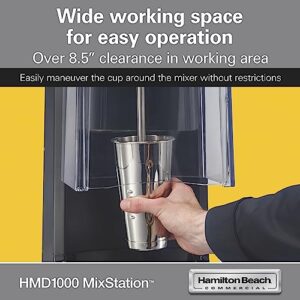 Hamilton Beach Commercial MixStation Drink Mixer, 3/4 HP Motor, Programmable, Variable Speed, Easy to Clean, NSF Certified, HMD1000 BLACK