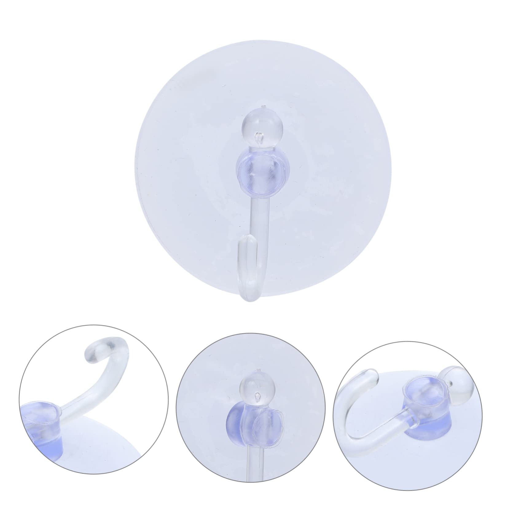 Cabilock 40pcs Suction Cup Hook Suction Cups Wreaths for Front Door Hangers Bathroom Suction Hook Suction Hooks for Windows Reusable Suction Hooks Clear Suction Hooks Double Sided