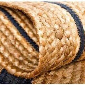 GlobusArt Hand Woven Round Jute Area Rug Braided Round Rugs for Boho Home Decor Living Room and Kitchen Floor Decoration Natural Eco Friendly Area Rug for Farmhouse.…