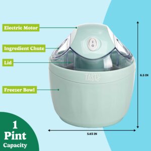 Tasty Mini Ice Cream Maker, Make Ice Cream, Sorbet, Frozen Yogurt, Gelato, Desserts, Quick Results, Single-Serve, Aqua