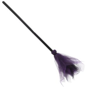 ciieeo 1 piece halloween witch broom wizard broomstick 25.5 inches halloween broom for costume accessories cosplay broom props (random color)