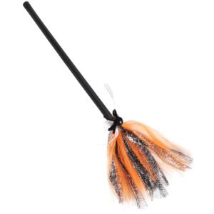 ciieeo 1pc halloween broom witch halloween accessories childrens broom halloween besom prop broom stick broom props broom for halloween toy broom black costume makeup mesh toddler cosplay