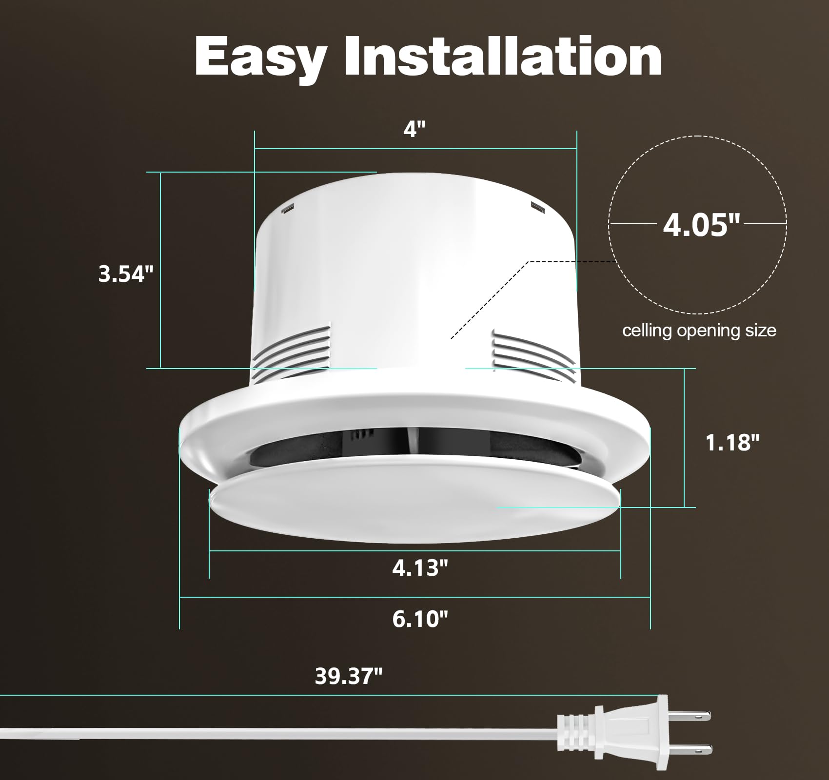 SBONNI Bathroom Exhaust Fan with Light, Upgraded Two Way Bathroom Vent Fan Light with Remote Control 90 CFM 0.3Sones Energy-Saving Household Ventilation Fans, Ceiling Wall Mount for Kitchen Garage