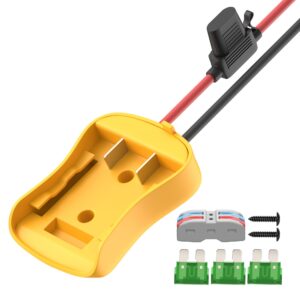 rvboatpat battery adapter for dewalt 20v power wheel battery adapter 12 awg wire battery converters with fuses and connectors