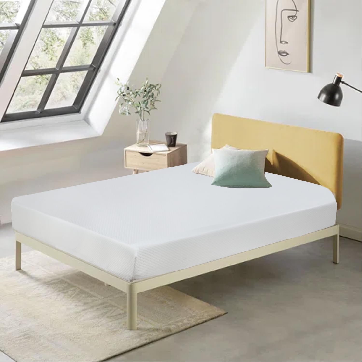 Full Size Mattress, Full Size Memory Foam Mattress with Breathable & Washable Cover, Memory Foam Mattress Full for Cooler Sleep Supportive & Pressure Relief, Full XL Mattress, Double Mattress, White