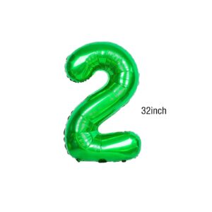 Dinosaur 2nd Birthday Decorations Dinosaur Birthday Party Balloons Supplies Dinosaur Foil Balloons for Kids 2nd Birthday Baby Shower Dinosaur Themed Party Decorations (2nd Birthday)