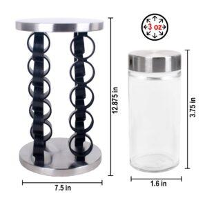 Orii 20 Jar Stainless Steel Rotating Spice Rack