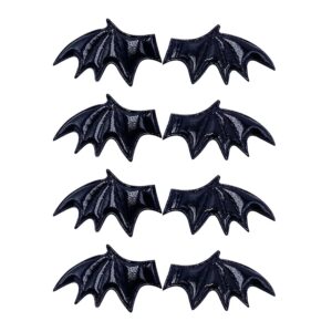 40 pcs mini devil wings halloween bat wing embellishment spooky bats fabric wings patches for hair clips headband clothes shoes black