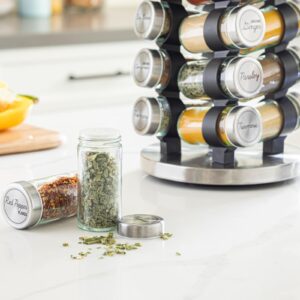 Orii 20 Jar Stainless Steel Rotating Spice Rack