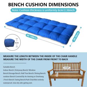 Lsjoaw Outdoor Bench Cushion 71X16X2.36in Garden Bench Seat Cushion Patio Furniture Cushions Non Slip Tufted with Two Straps for Dining Swing Loveseat Indoor Bench Seat Pads,Color#25