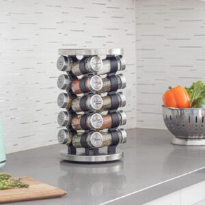 Orii 20 Jar Stainless Steel Rotating Spice Rack