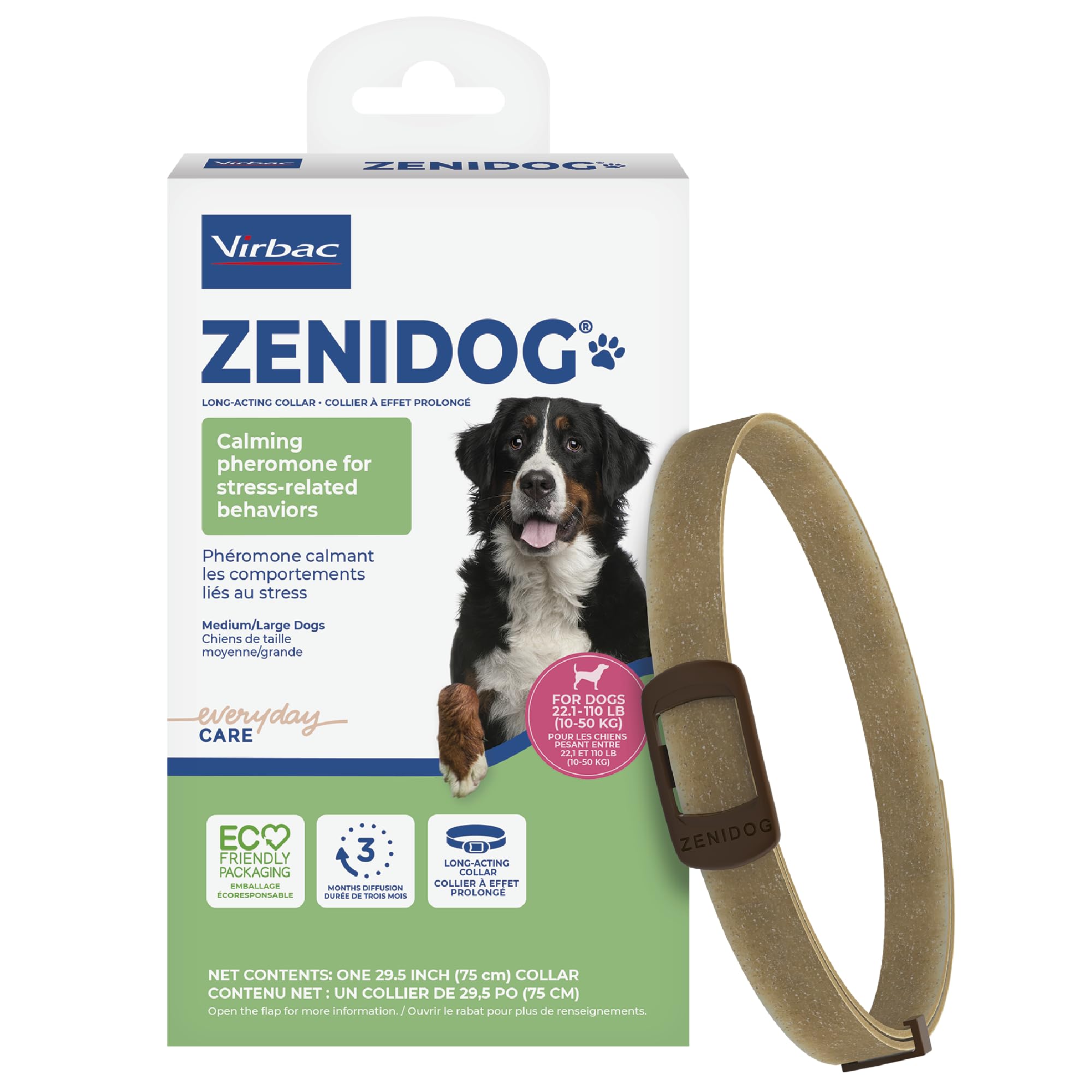 Dog Calming Collar with Pheromones - Zenidog Long-Acting Collar, Dog Calming Pheromone Collar, Long-Acting Pheromones for Dogs, Calming Collar, Dog Calming, Calming Collar for Dogs (Large Dogs)