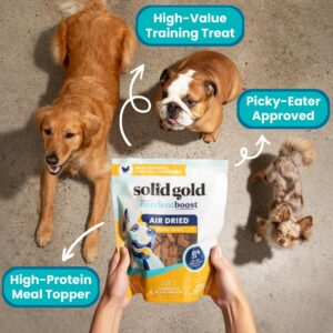 Solid Gold Air Dried Dog Food Toppers for Picky Eaters - Healthy Dog Treats Made with Real Chicken to Serve as Meal Topper or Dog Treat - Supports Muscle Growth, Immunity, and Healthy Digestion - 1 LB