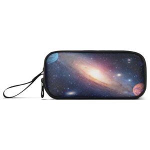 ALAZA Outer Space Solar System Planet Galaxy Pencil Case Large Capacity,Pencil Pouch Office College Large Storage Pen Bag 3 Compartment Pencil Cases for Women Adults Teen