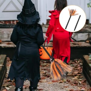 Ciieeo 1pc Halloween Broom Witch Halloween Accessories Childrens Broom Halloween Besom Prop Broom Stick Broom Props Broom for Halloween Toy Broom Black Costume Makeup Mesh Toddler Cosplay