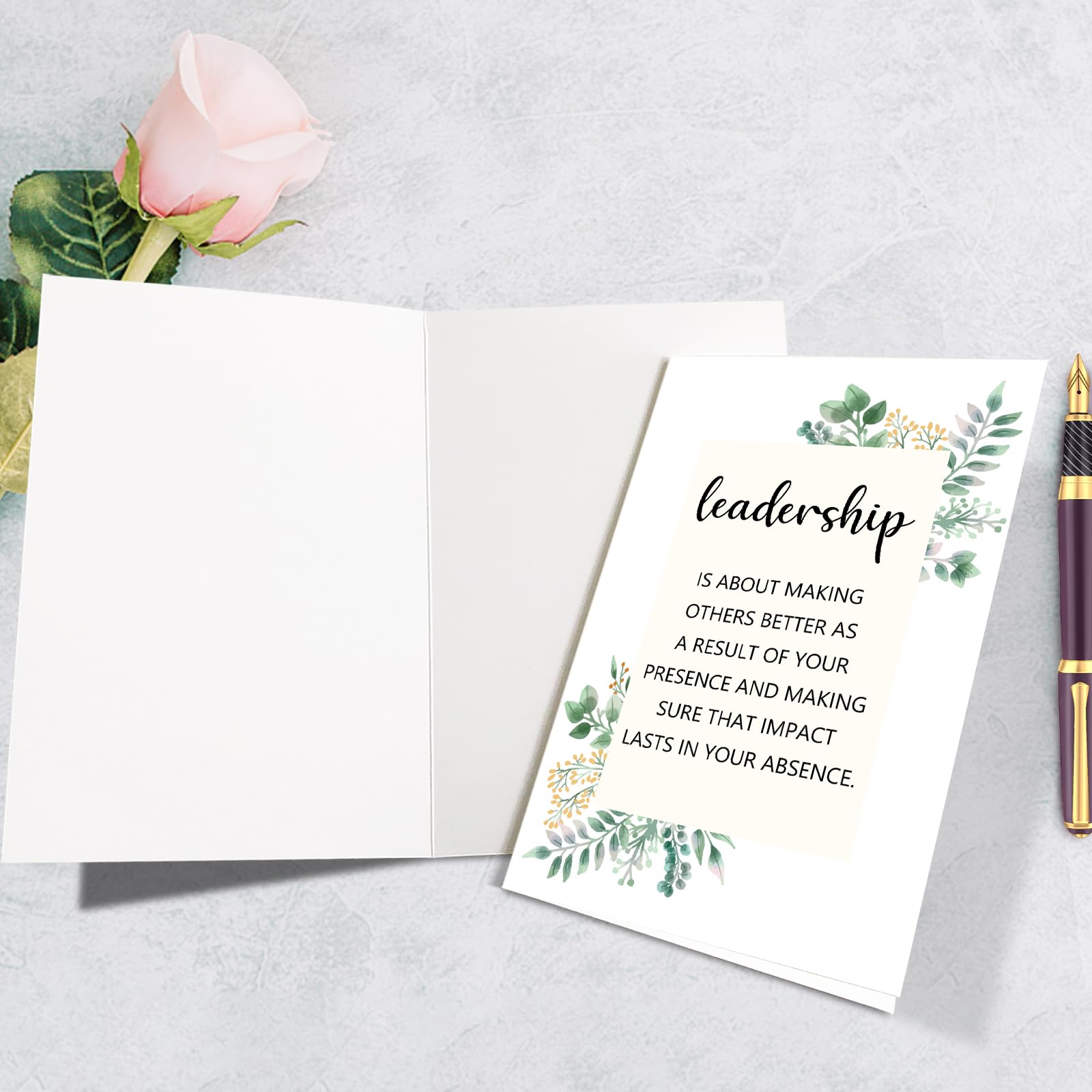 Supoeguk Funny Boss's Day Card for Women Men, Leadership Definition Card for Boss, Thank You Boss Card from Employees Staff, Promotion Gift for Him Her