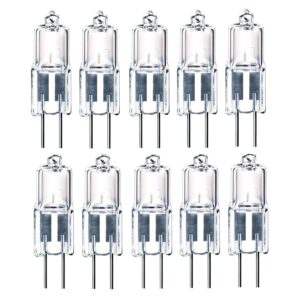 10x G4 24V 20W Light Bulb Replacement JC 2 Pin Base Halogen Kitchen Table Pendant Lamp 24 Volt 20W Warm White Landscape Desk Lighting