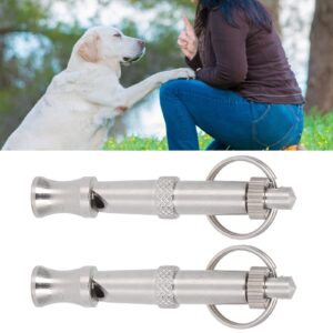 HEEPDD 2Pcs Dog Whistles, Stainless Steel Ultrasonic Whistle for Dog Pigeons Doves Training and Behavior Aids