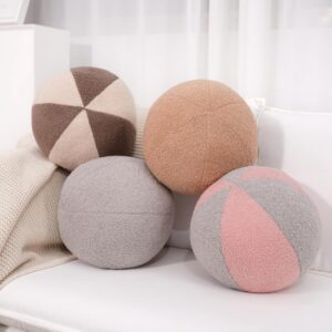 Hanchiweier Ball Plush Pillow 11.8inches Round Sphere Pillow Sofa Cushion Room Decoration Throw Pillow