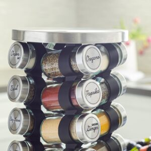 Orii 20 Jar Stainless Steel Rotating Spice Rack