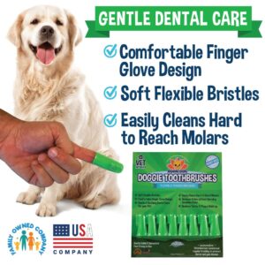 Bodhi Dog Dental Gel Reduces Tartar and Freshens Bad Breath + 8-Pack Gentle Disposable Finger Toothbrush | Soft & High-Grade Dog Toothbrush with Silicone Bristles | Oral Care or Dental Care Bundle