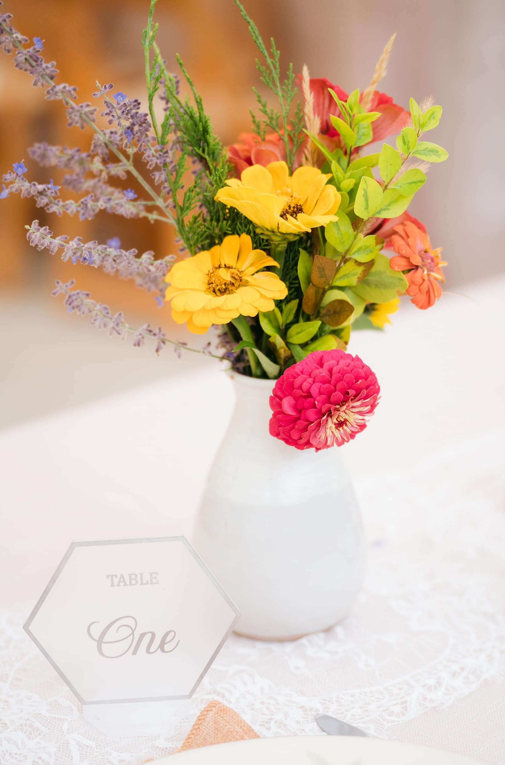 Wedding Table Numbers with Elegant Hexagon Design and Dark Silver Lettering, Table Numbers, Table Numbers For Wedding Reception, Acrylic Table Numbers, Hexagon Table Numbers, 1-30