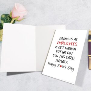 Supoeguk Happy Boss's Day Card for Boss, Funny Boss's Day Card from Employees, Boss Appreciation Card On Boss's Day