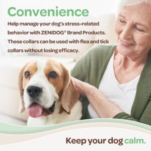 Dog Calming Collar with Pheromones - Zenidog Long-Acting Collar, Dog Calming Pheromone Collar, Long-Acting Pheromones for Dogs, Calming Collar, Dog Calming, Calming Collar for Dogs (Large Dogs)