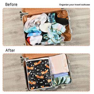 Cute Forest Foxes Mouse Laundry Bags Mesh Wash Bags Set of 2 Delicates Bag for Washing Machine Mesh Laundry Bag for Underweaer Blouse Lingerie Travel College Dorm Organizer