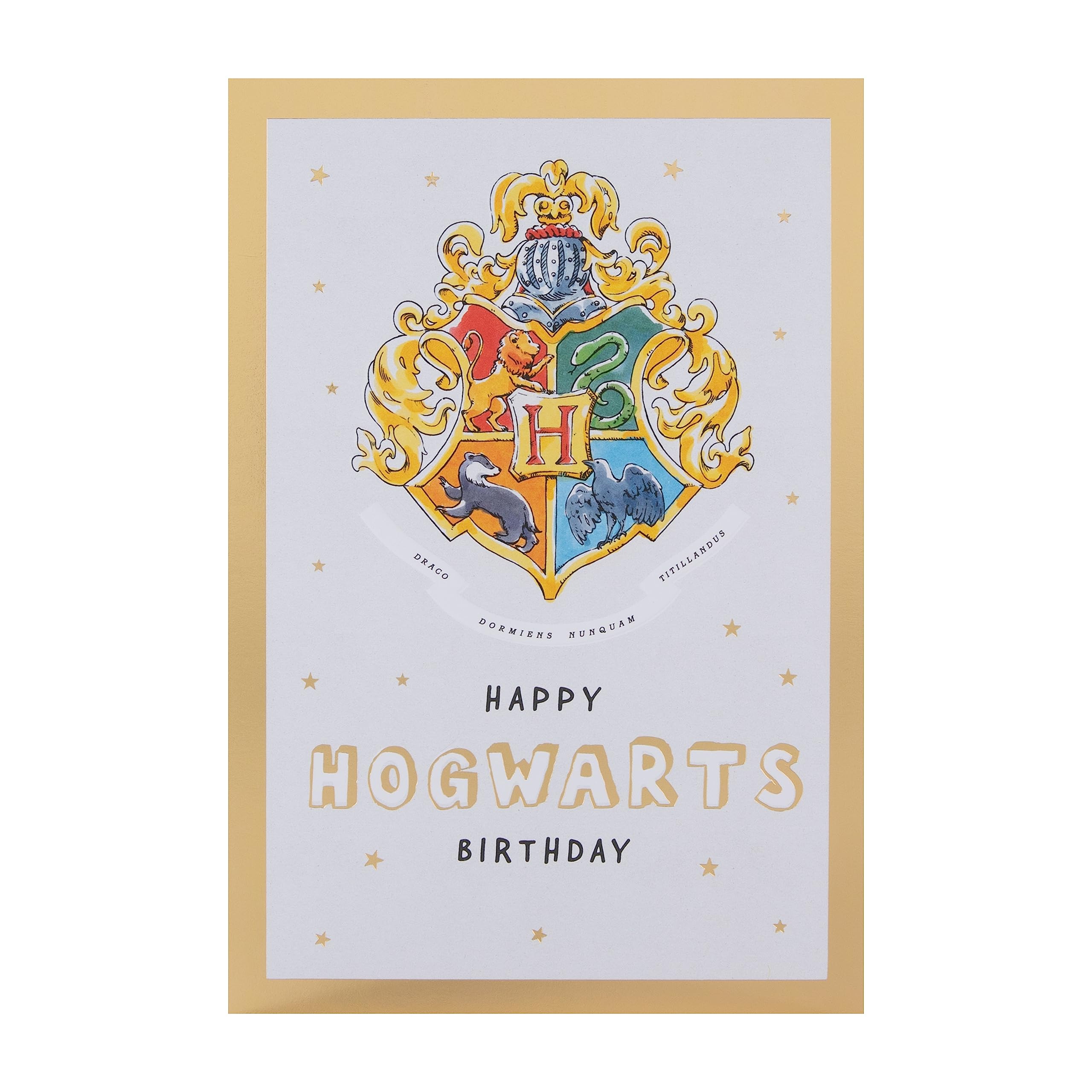 Hallmark Birthday Card - Harry Potter Hogwarts House Crest Design