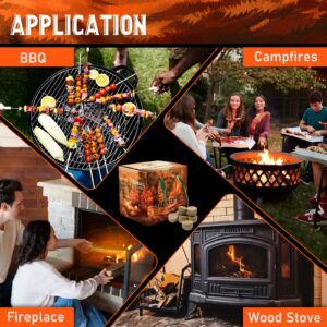 Fire Starters 120pcs Hemispheres Charcoal Starters Squares For BBQ Grill Fireplace Campfires Smoke Wood Stoves Fire Pit Chimney Waterproof All Weather Indoor Outdoor Camping Accessories