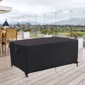 Jungda Patio Furniture Set Covers,68 Inch Rectangle Outdoor Dining Table Cover,Waterproof Outside Table Cover Furniture Cover - 68 X 38 X 28 Inch