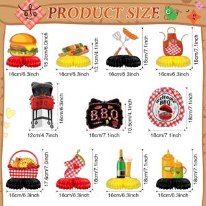 Cholemy 11 Pieces BBQ Party Decorations BBQ Baby Shower Centerpieces Summer Picnic Baby Q Birthday Party Decorations for Birthdays Carnival Summer Barbecue Baby Shower Holidays Party Supplies