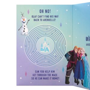 Hallmark Birthday Card for Sister - Disney Frozen Design with Activity