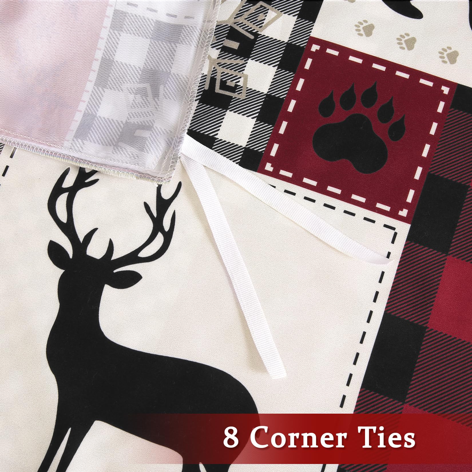 STARBEDIA Christmas Duvet Cover King, Soft Brushed Microfiber Comforter Cover Sets, Reindeer Printed Holiday Theme Bedroom Decorative Bedding (King Size, Christmas Plaid Deer)