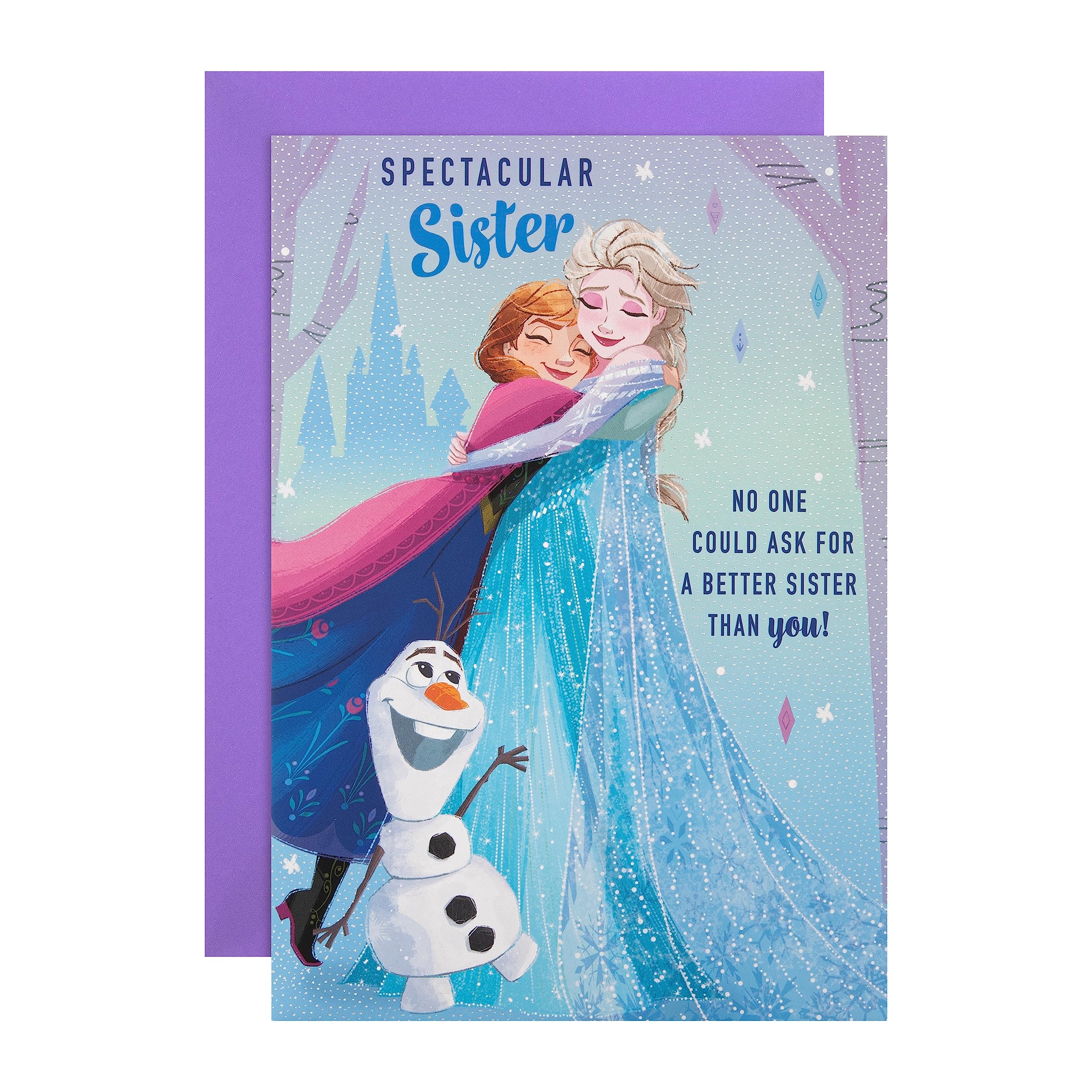 Hallmark Birthday Card for Sister - Disney Frozen Design with Activity