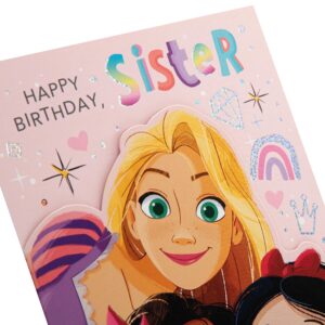 Hallmark Birthday Card for Sister - Disney Princesses Design with Activity