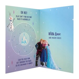 Hallmark Birthday Card for Sister - Disney Frozen Design with Activity