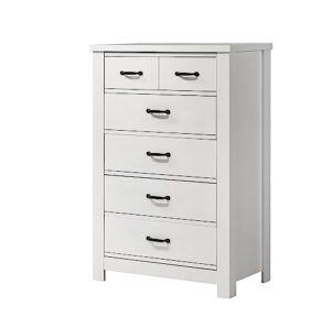 lilola living cassini white 5-drawer chest