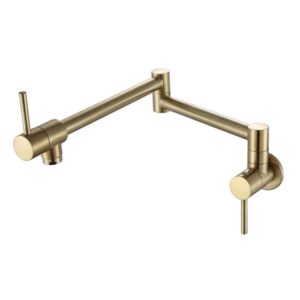 wall mounted pot filler tap, foldable kitchen faucet, single cold sink tap, chrome gold brass brushed gold