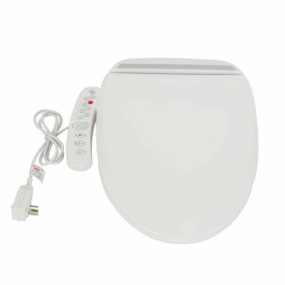 CNCEST Electronic Bidet Toilet Seat, Electric Intelligent Toilet Seat Automatic Deodorization Long Heated Toilet Seat, 110v With Double Nozzle Ipx4 Waterproof Electric Bidet