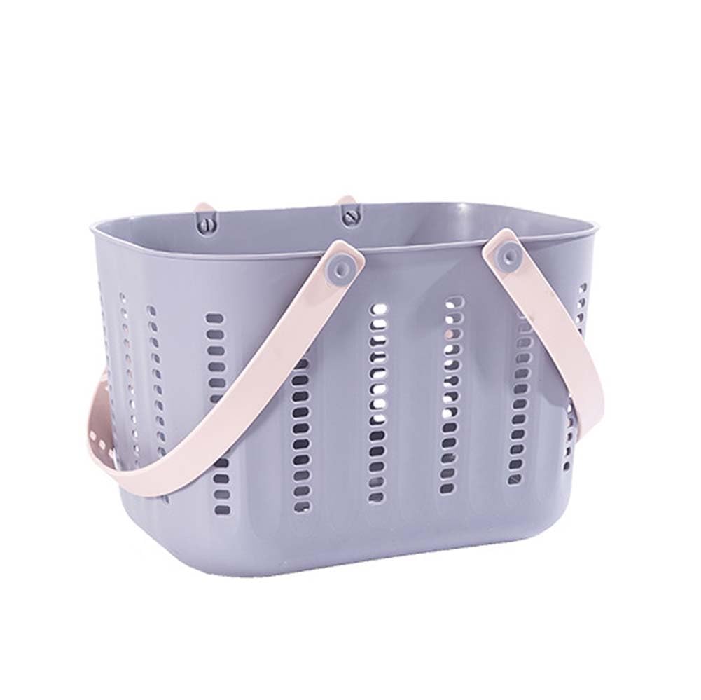 kamuavni Purple Shower Caddy,Plastic Storage Basket with Handle Portable Shower Caddy Tote Dorm Storage Organizer With Drainage Holes - Purple Grey