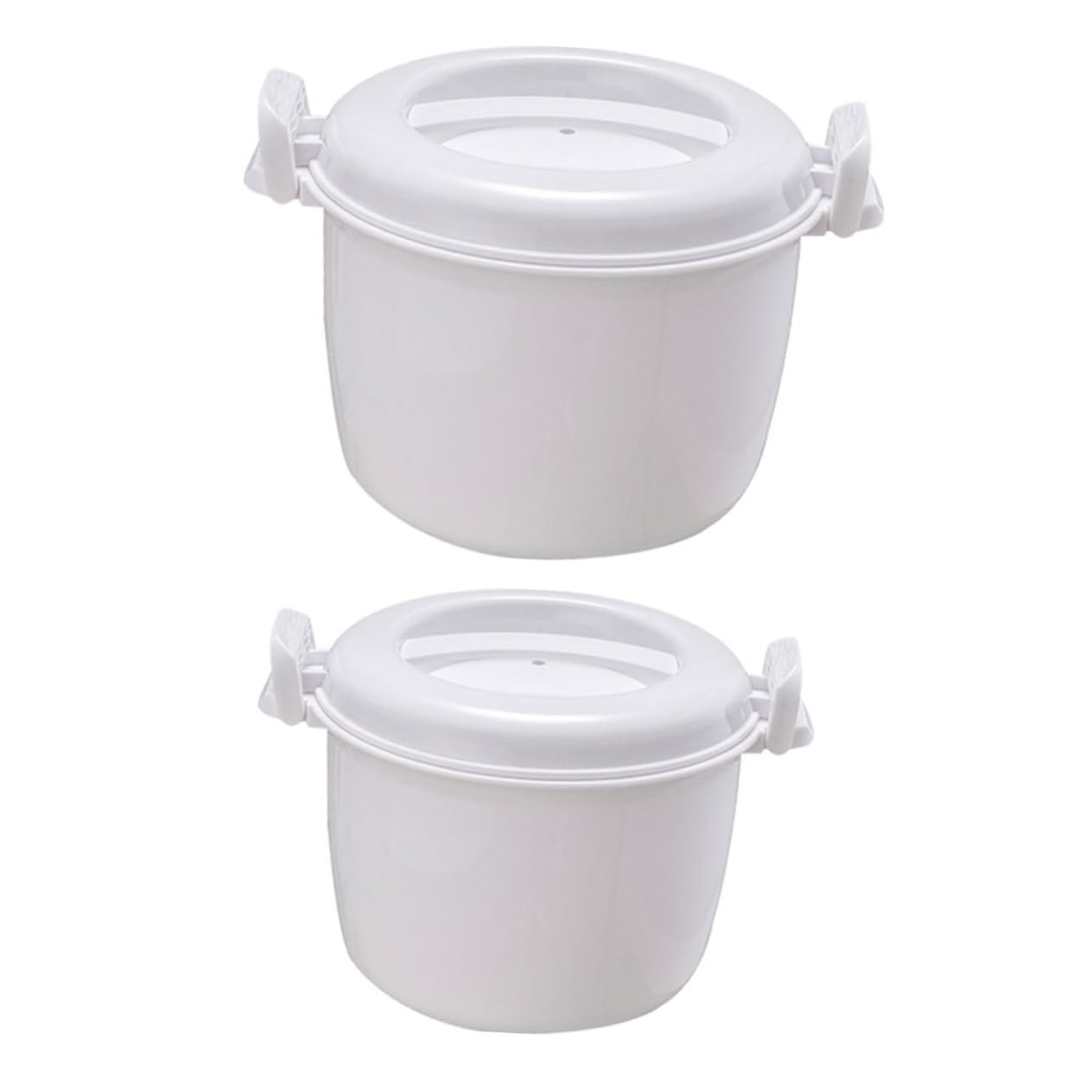 RORPOIR 2pcs Thermal Rice Cooker Travel Rice Cooker Portable Cooker Asian Vegetables Rice Cooker Cup Pasta Cooker Microwaveable Rice Cooker Steaming Basket Plastic White Rice Making Tool