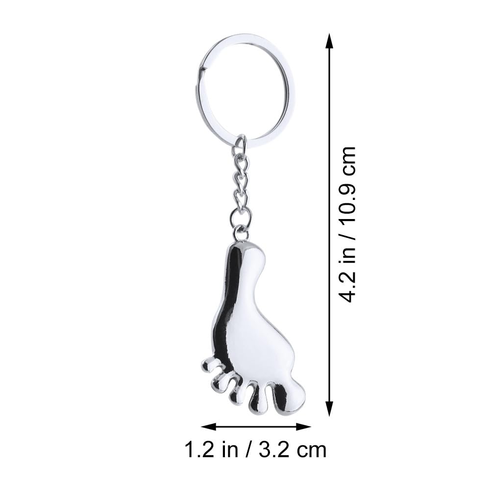 COLLBATH 3pcs Key Chain Car Key Holder Car Key Ring Metal Keychain Friendship Keys Holder Decorative Keyring Foot Shape Keyring Bag Hanging Key Ring Foot Shaped Keychain Footwear Bags Baby