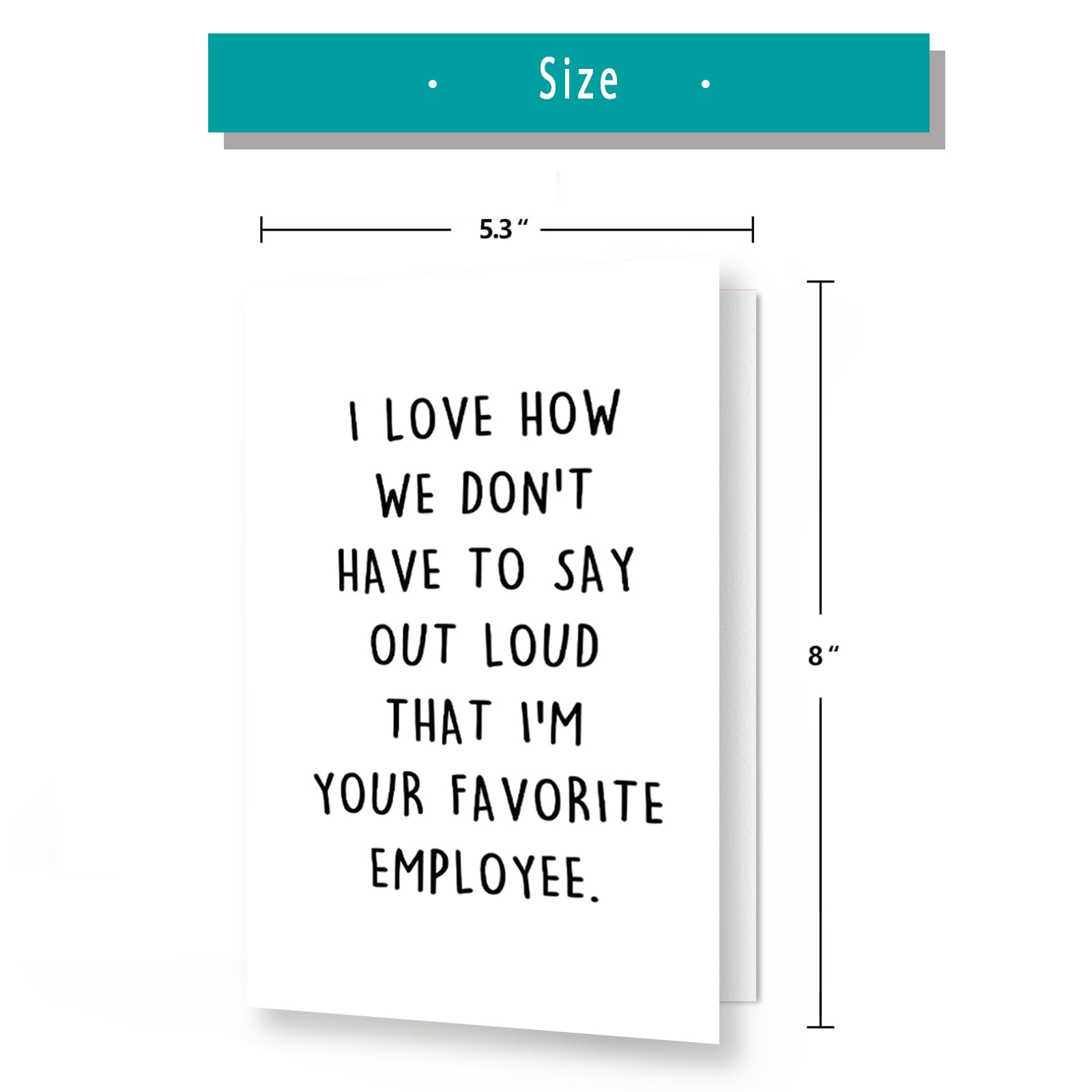 Huameigf Humor Boss’s Day Card for Boss, Funny I'm Your Favorite Employee Card for Boss, Best Boss Day Appreciation Card for Mentor, Office Boss Day Card from Staff