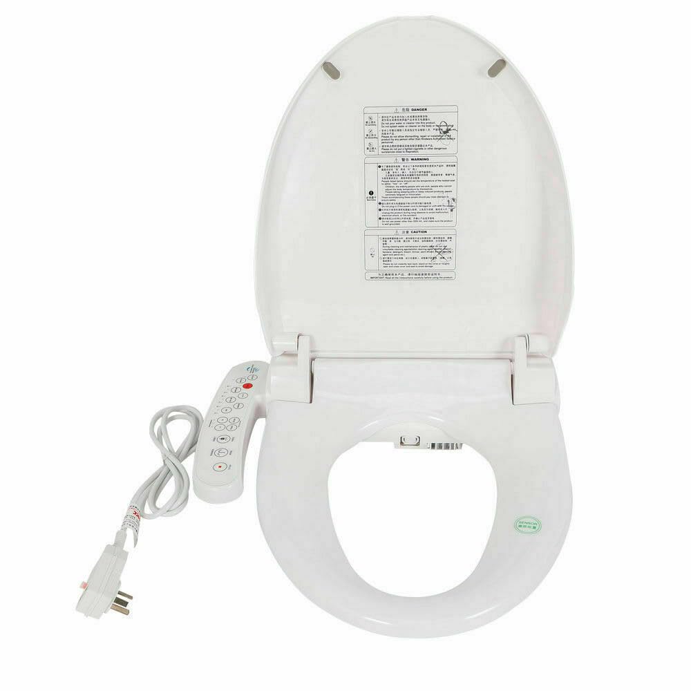 CNCEST Electronic Bidet Toilet Seat, Electric Intelligent Toilet Seat Automatic Deodorization Long Heated Toilet Seat, 110v With Double Nozzle Ipx4 Waterproof Electric Bidet